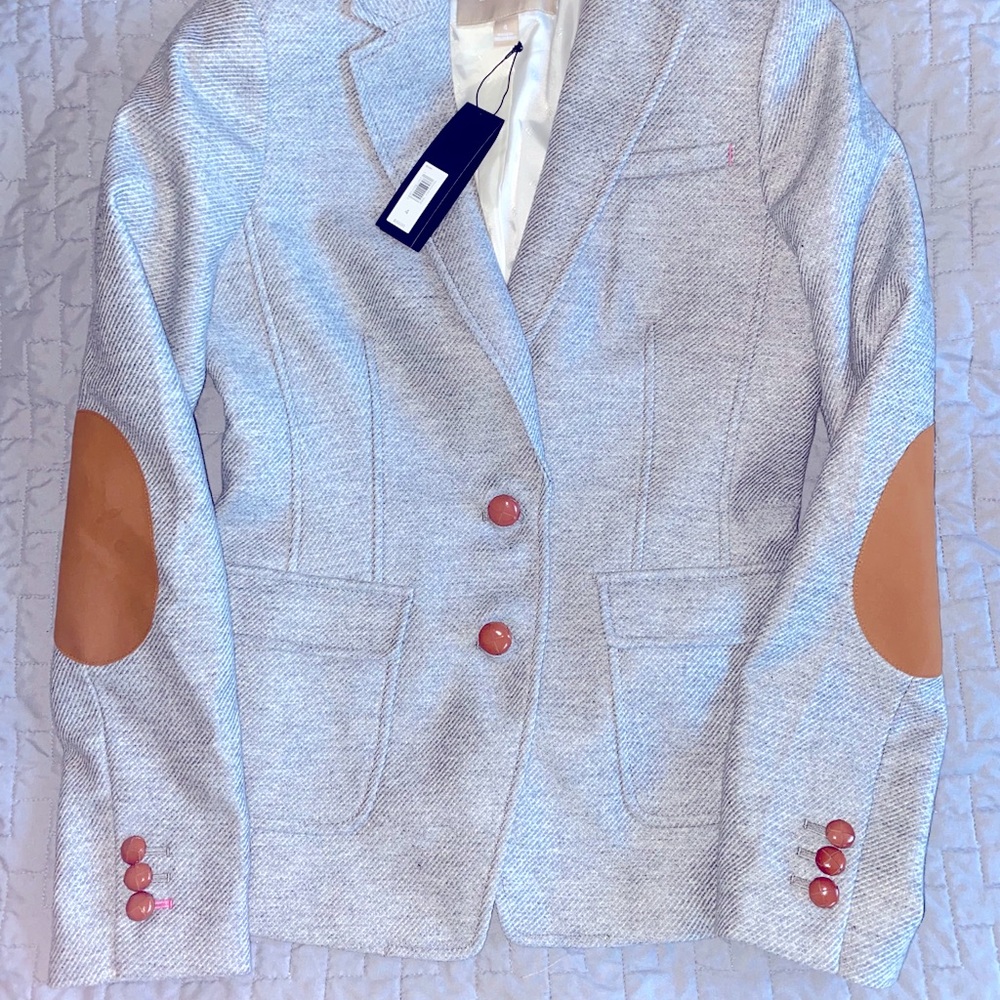 NWT Banana Republic grey tweed blazer